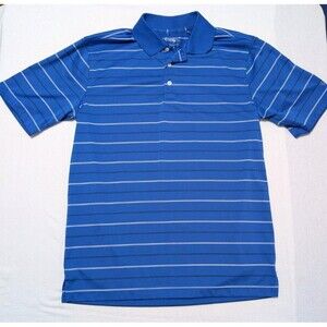 Walter Hagen Golf Polo Shirt Men Size Small Blue With White Stripes New W/O Tag